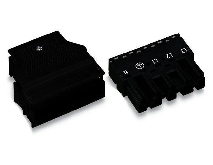 WAGO萬可770-115類型A黑色5極帶護線盒插頭